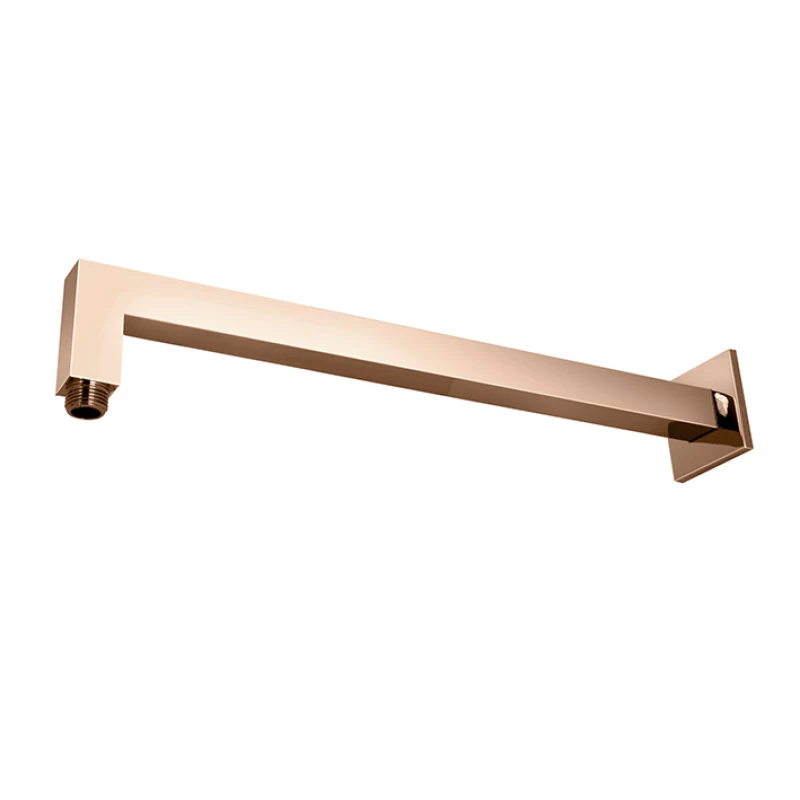 Brazo rociador Square de 40 cm a pared Cobre