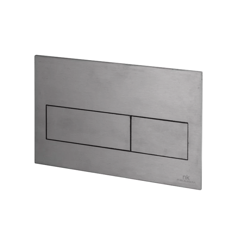 TONO - Placa de accionamiento con doble pulsador Inox Cepillado