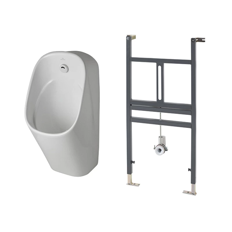 Pack urinario Acro compact con sistema de descarga IR integrado, para instalación en pared ligera Blanco