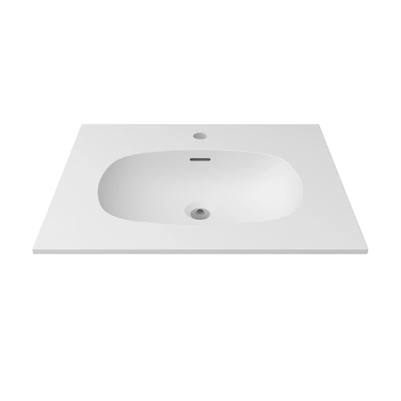 SMART_Lavabo KRION® SOLID de 61x50 cm suspendido Blanco 