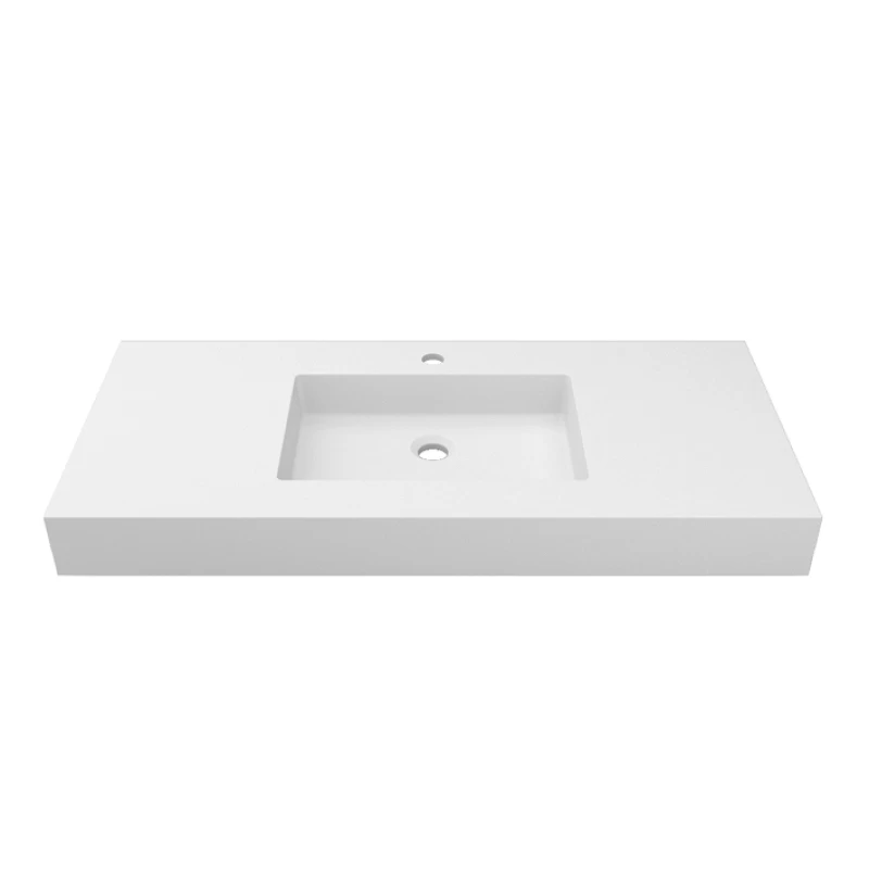 KOLE_Lavabo KRION® SOLID de 110x50 cm suspendido Blanco 