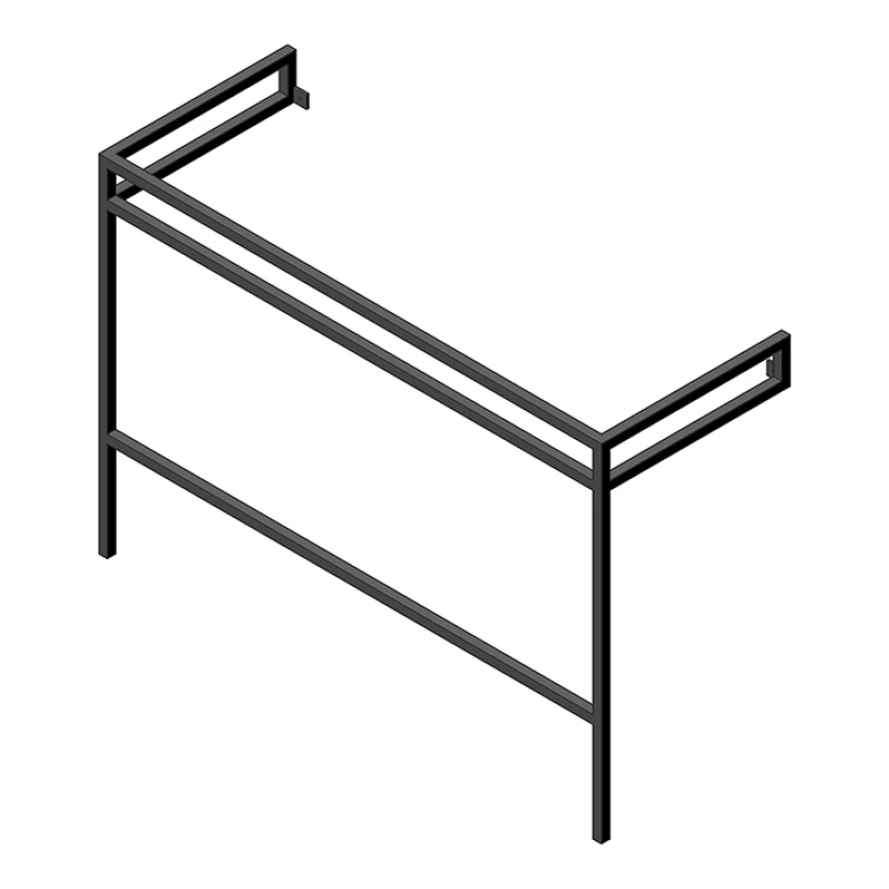 SQUARE_Estructura metálica negro mate para lavabos suspendidos 119 x 44.7 cm x 82 cm alto Negro Mate