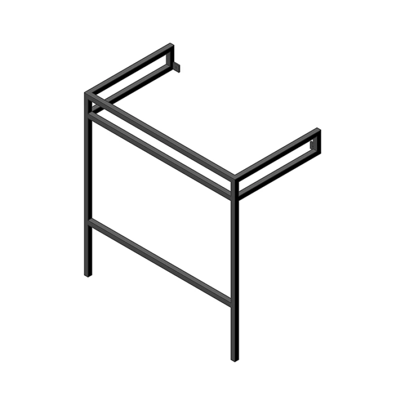 SQUARE_Estructura metálica negro mate para lavabos suspendidos Square 79 x 44.7 cm x 82 cm alto.