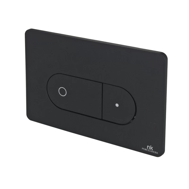 OVAL - Placa de accionamiento con doble pulsador Negro